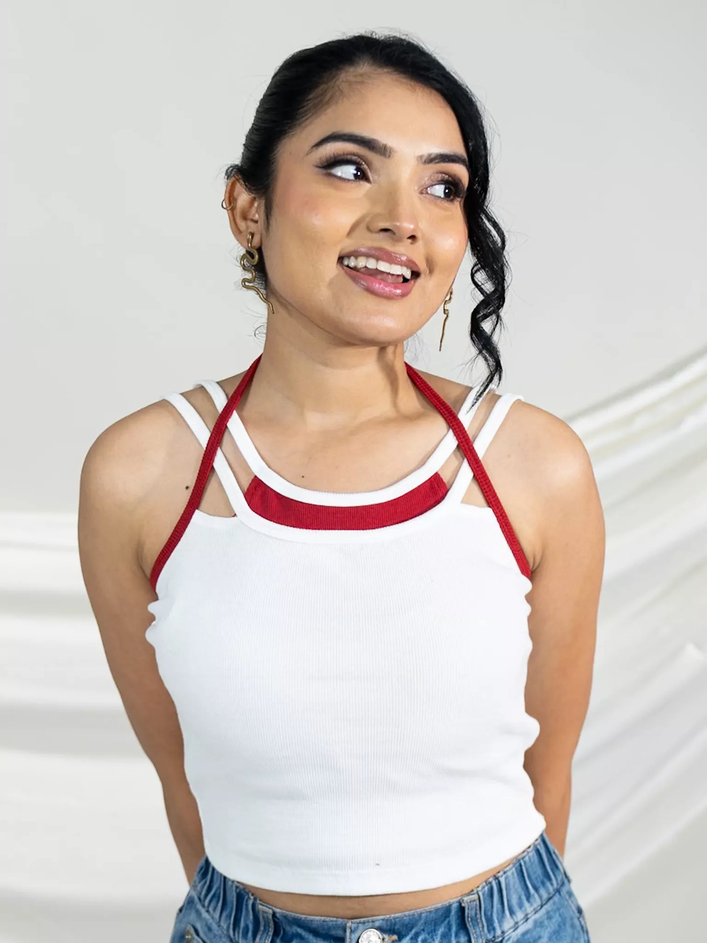 White Double Strap Tank Top