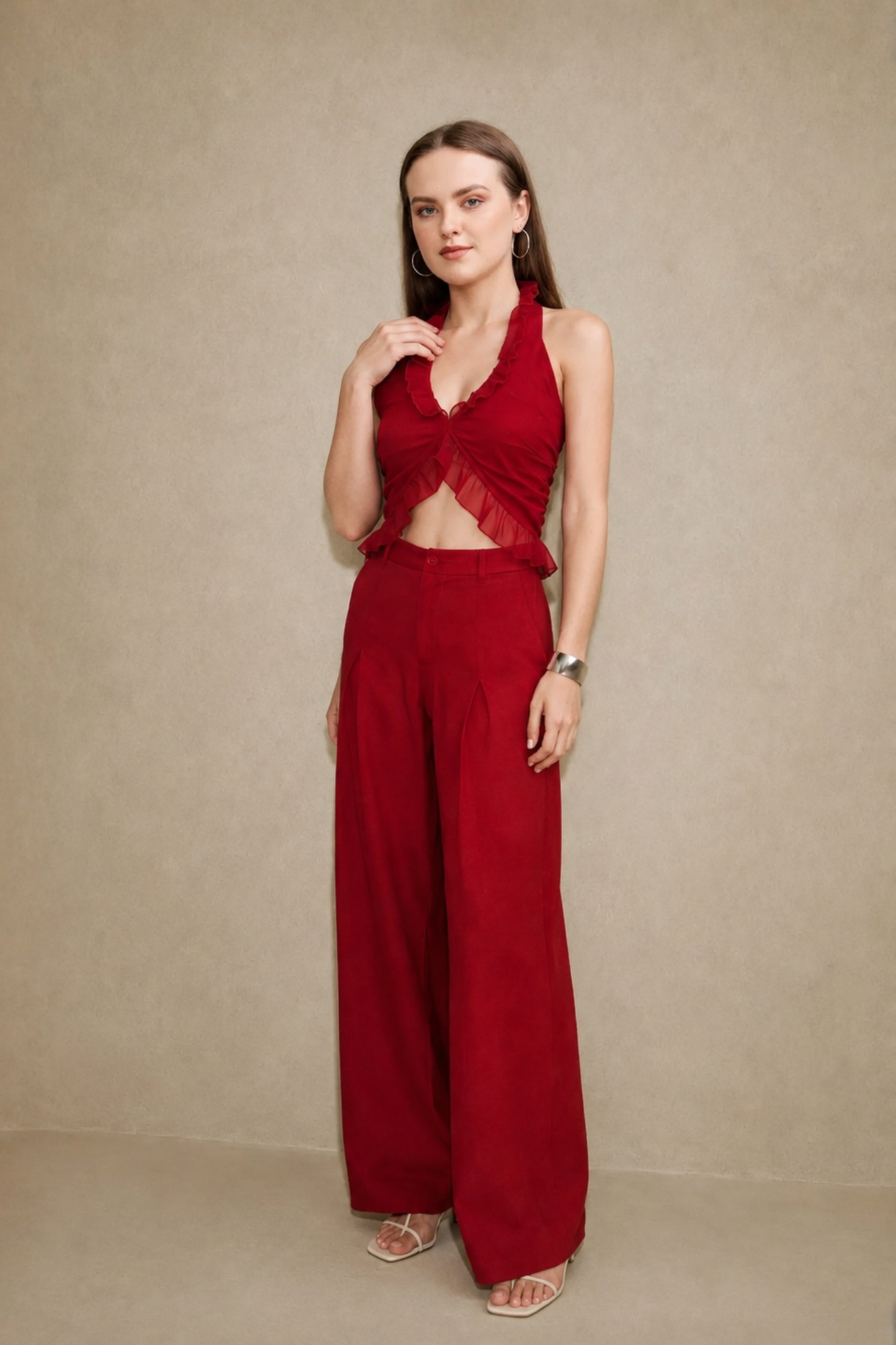 Rosé Ruffle Co-Ord Set