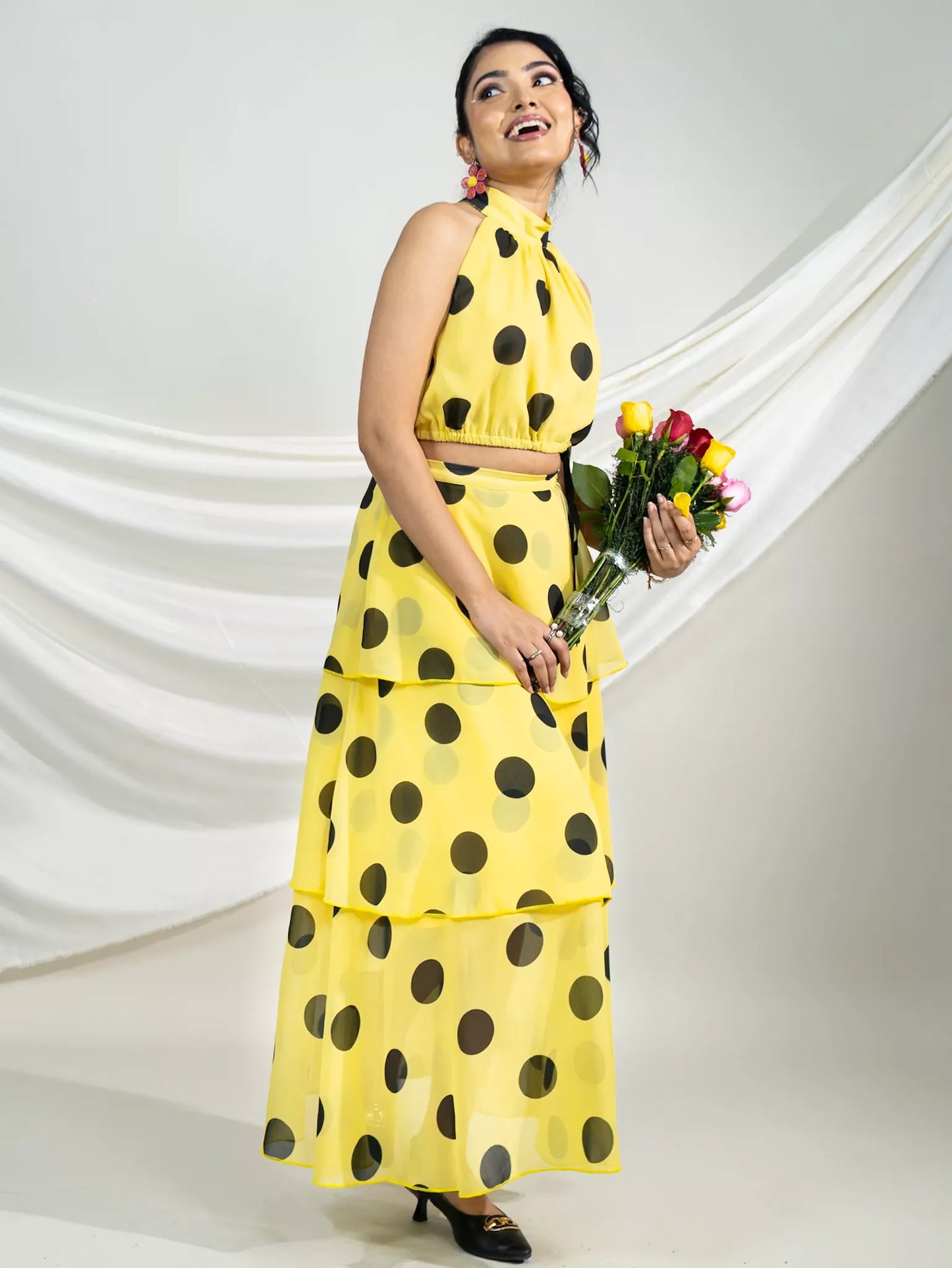 Retro -Chic Flounce Co-ord Set
