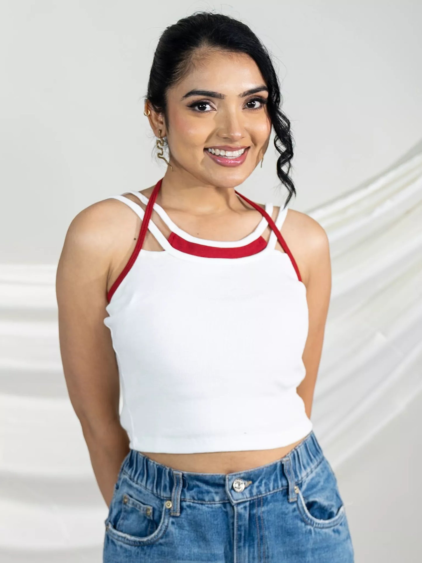 White Double Strap Tank Top