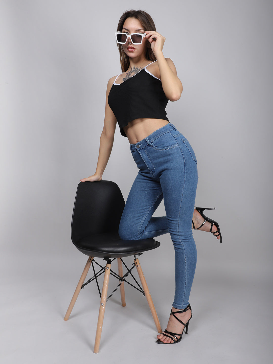 Black Rib Tank Top