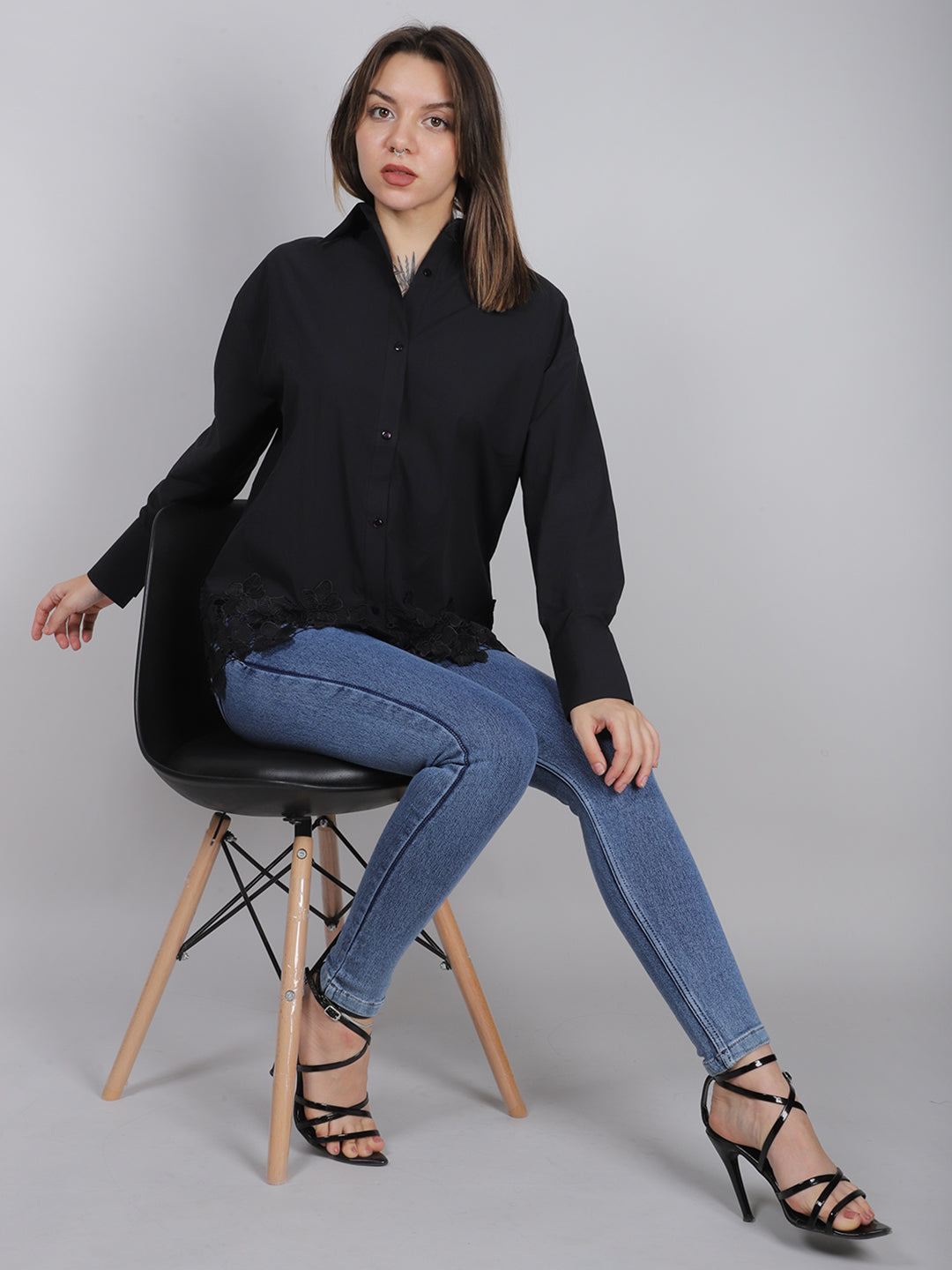 Black Lace Shirt