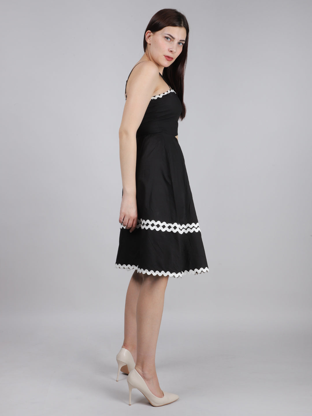 Black Ric Rak Side Slit Dress