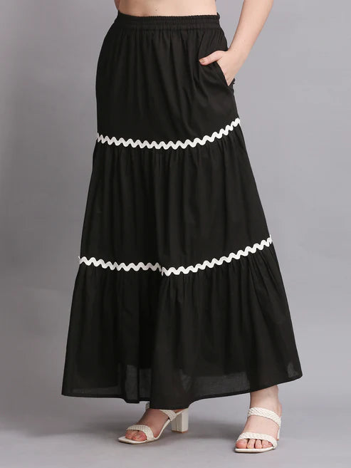 Black Ric Rack Lace Skirt