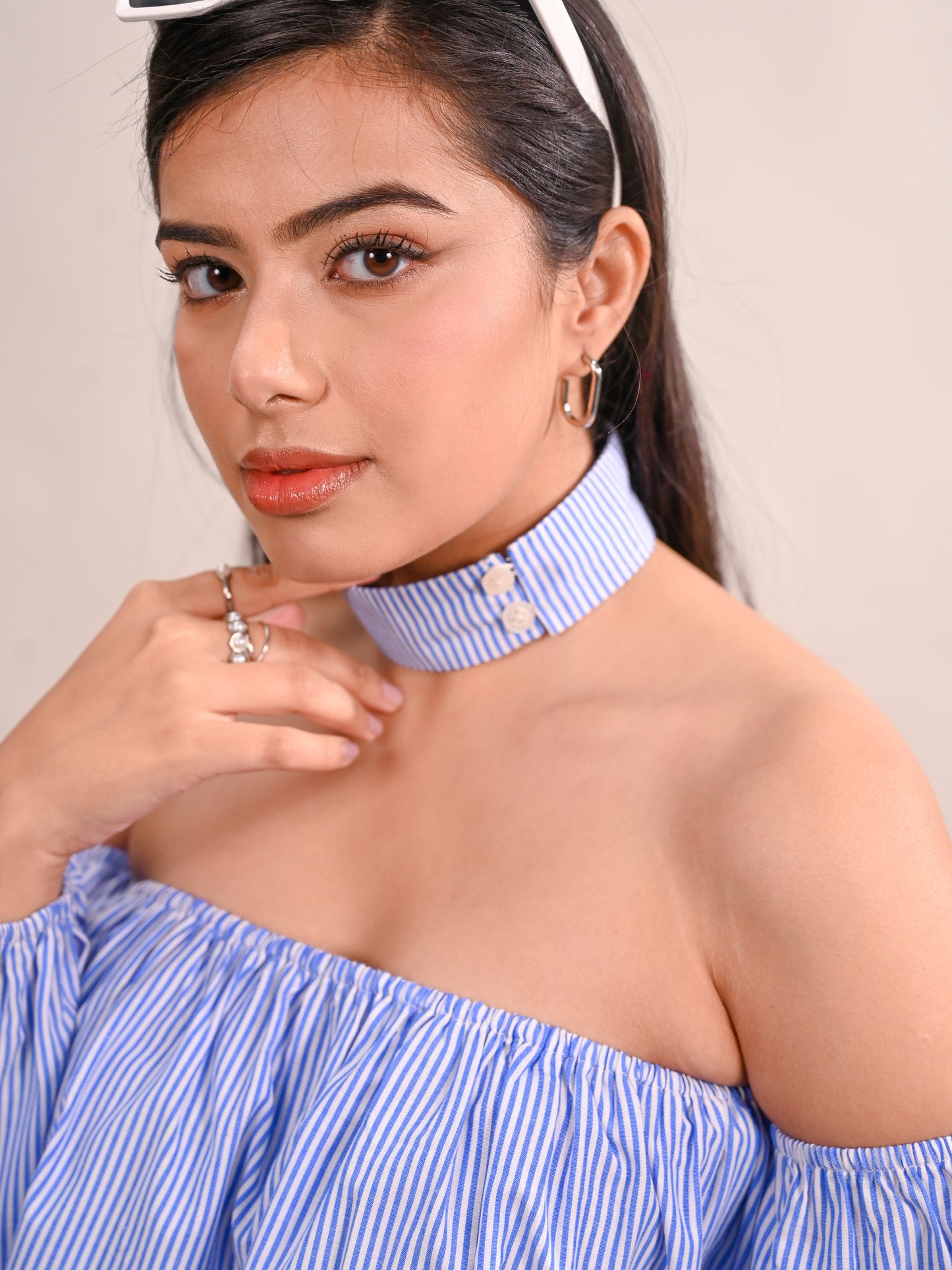 Off-Shoulder Striped Top