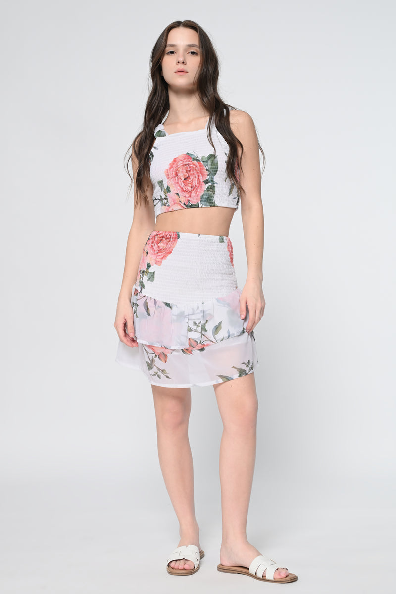 White Printed Co-Ord Set