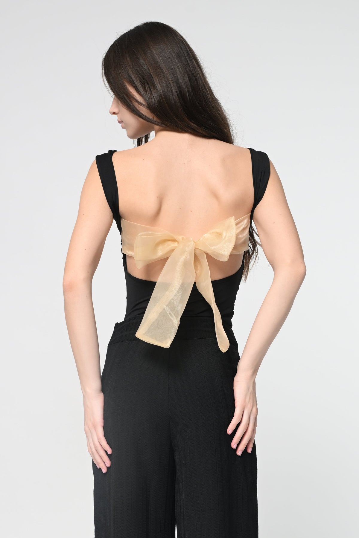 Black Back Knot Bodysuit
