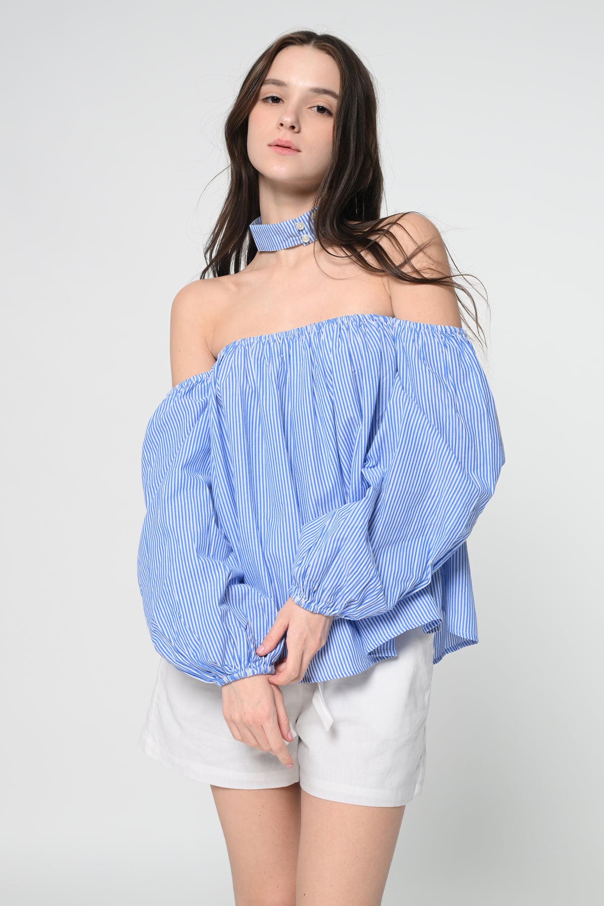 Off-Shoulder Striped Top