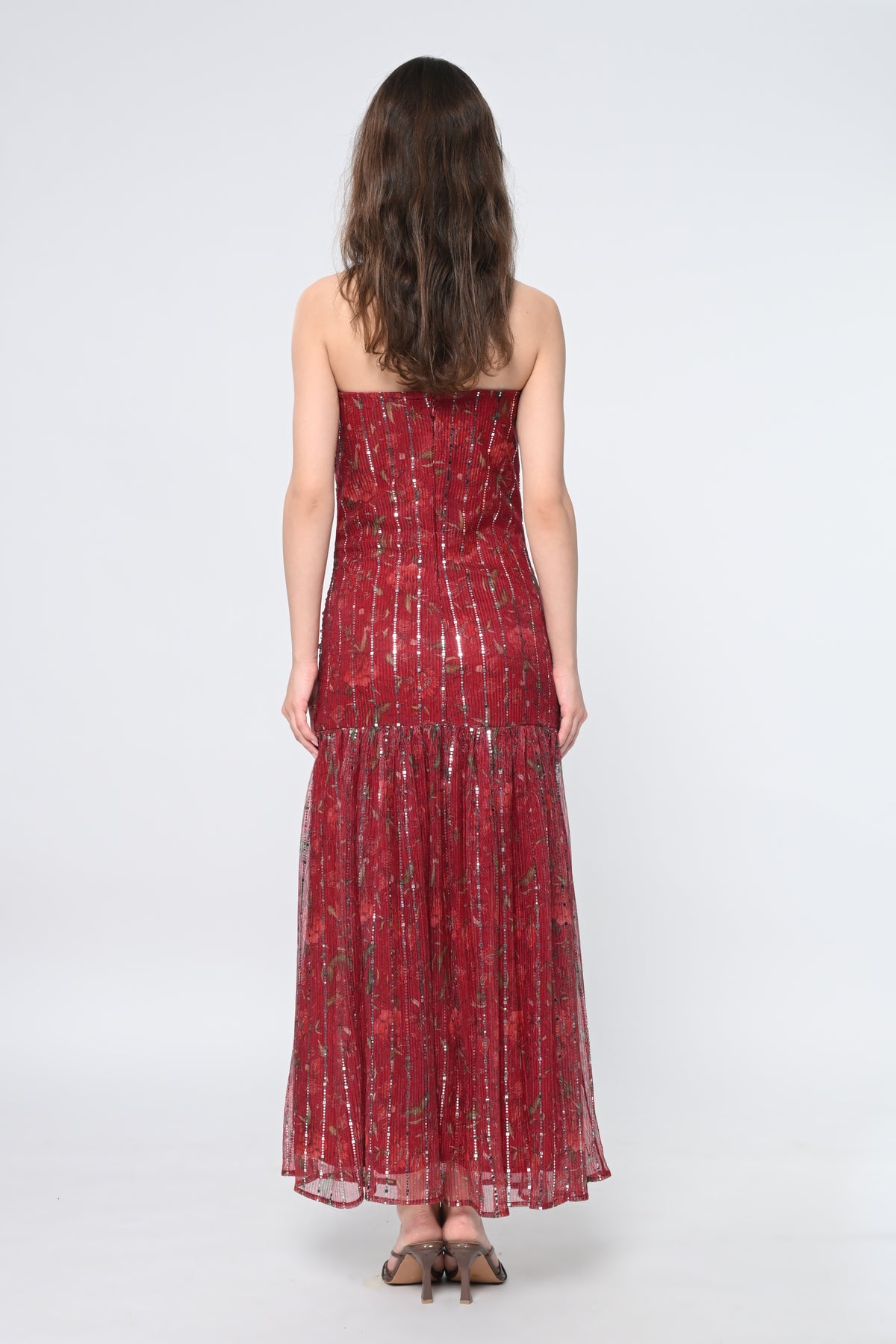 Crimson Elan Off Shoulder Dress
