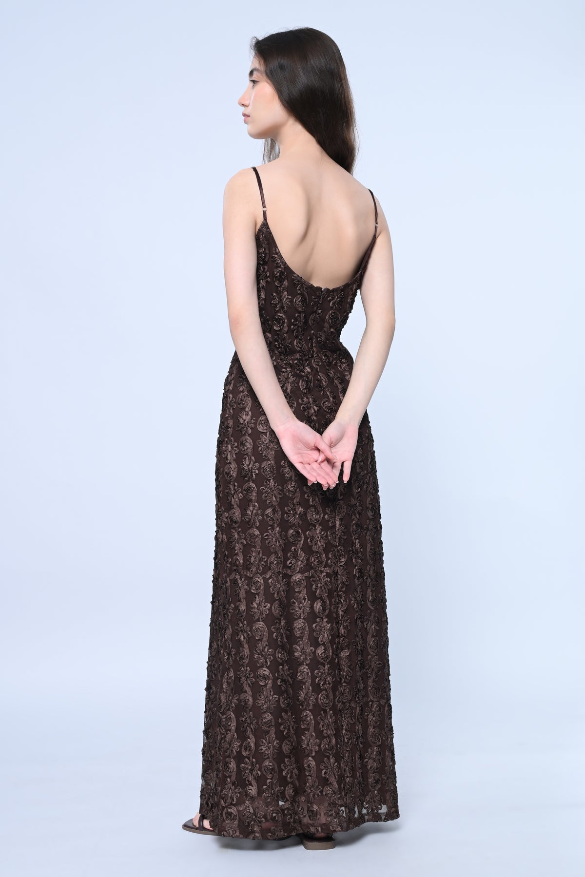 Chocolate Bloom Maxi Dress