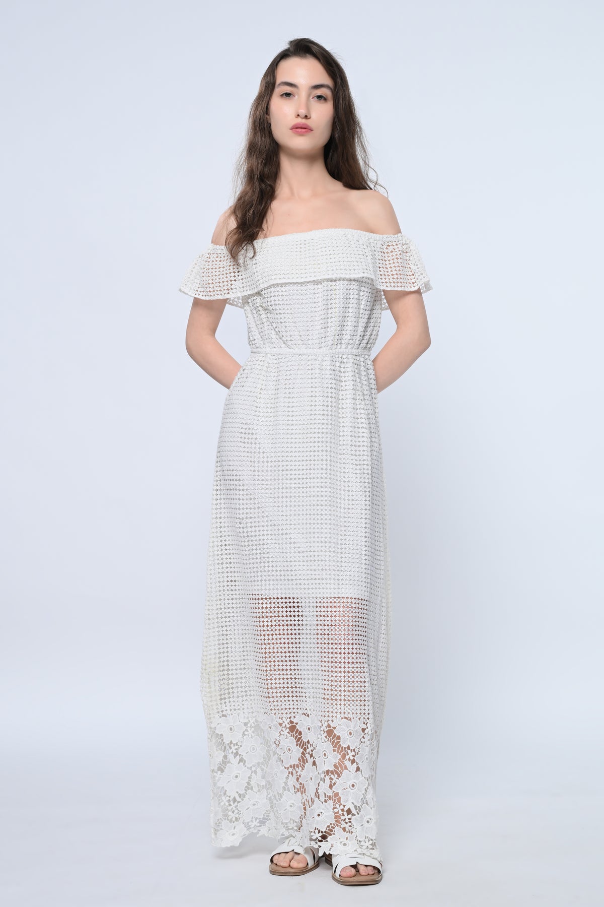 Island Glow Off-Shoulder Dress