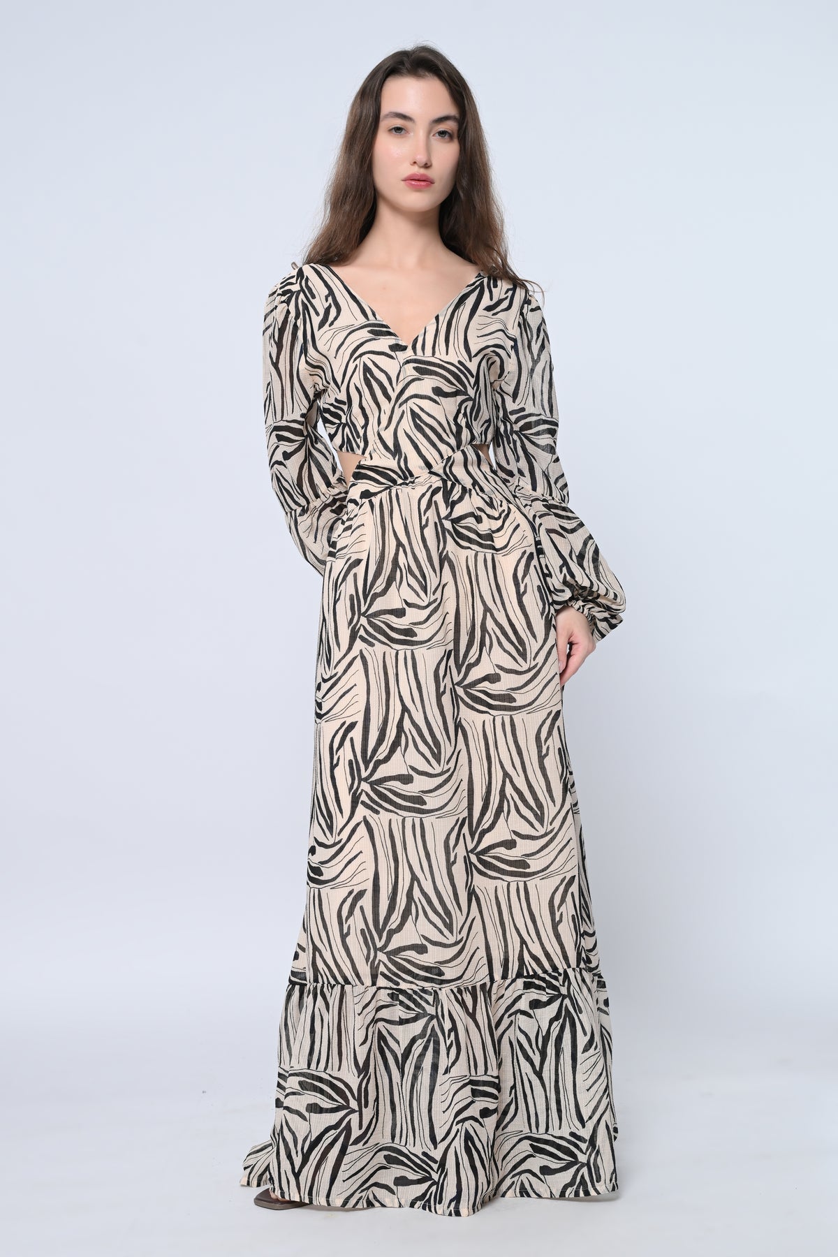 Safari Chic Maxi Dress