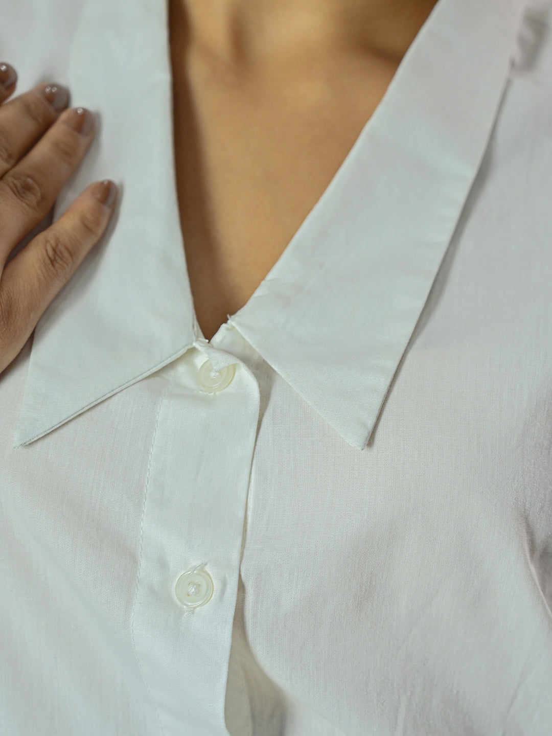 WHITE PUFF SLEEVE SHIRT