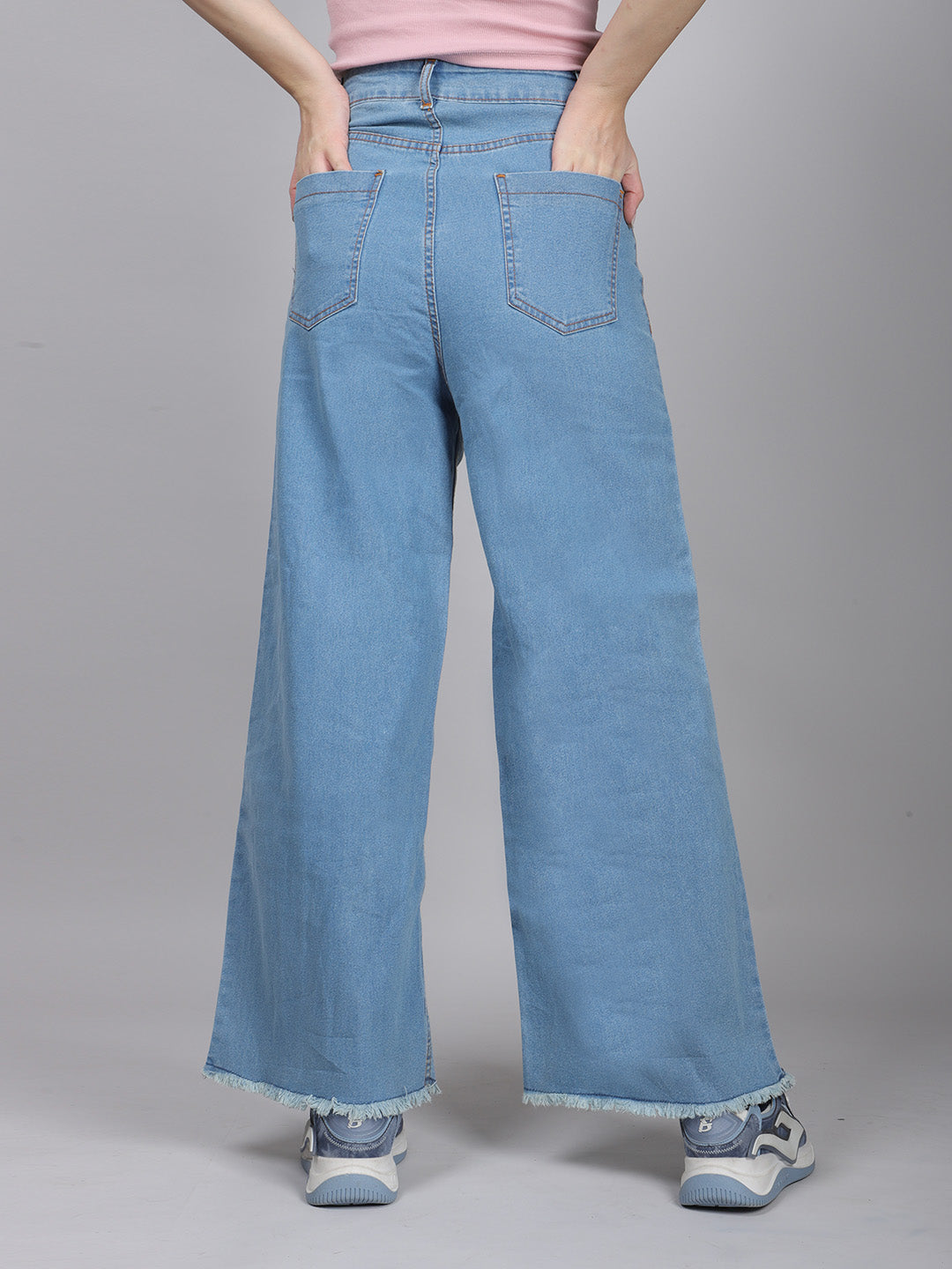 Light Blue Bone Pocket Straight Fit Jeans