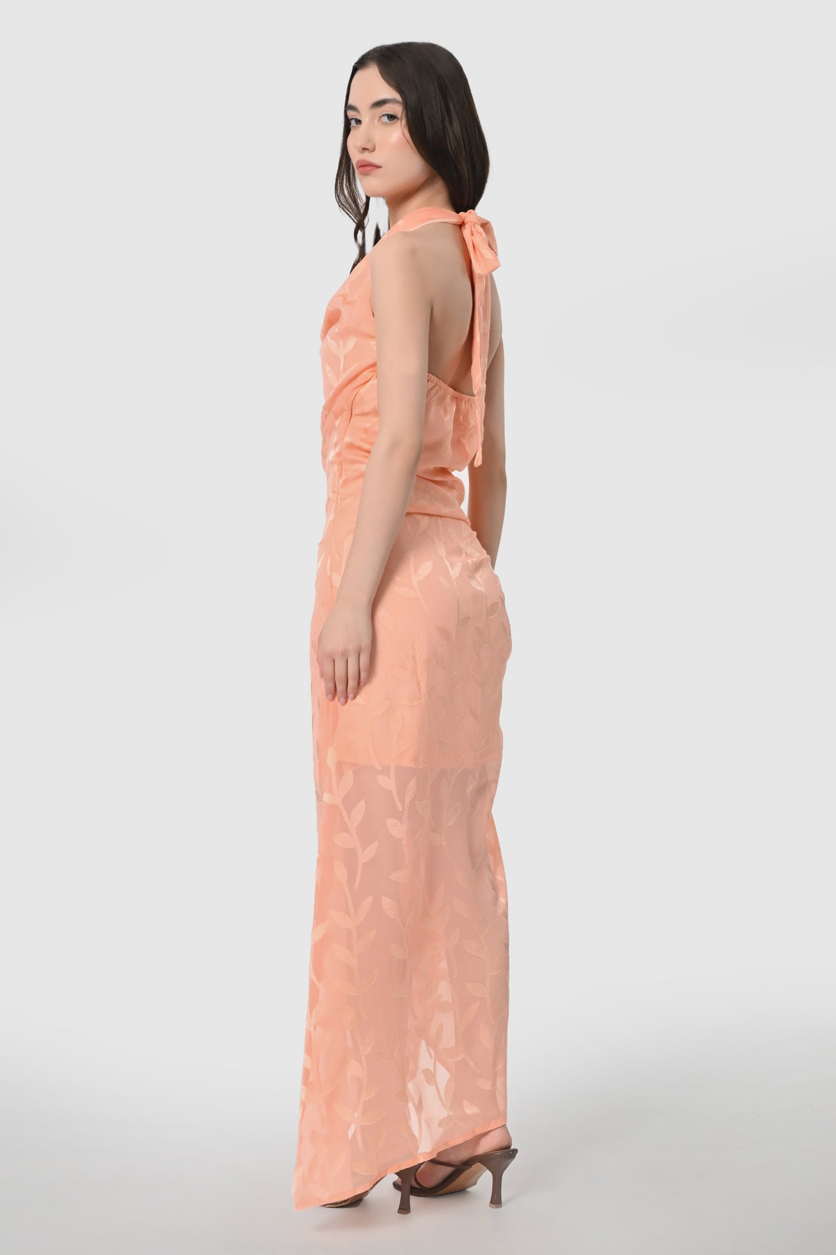 Apricot Aura Asymmetrical Dress