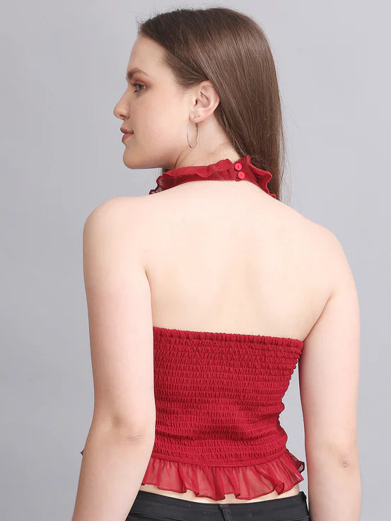 Scarlet Ruffle Co-ord Set