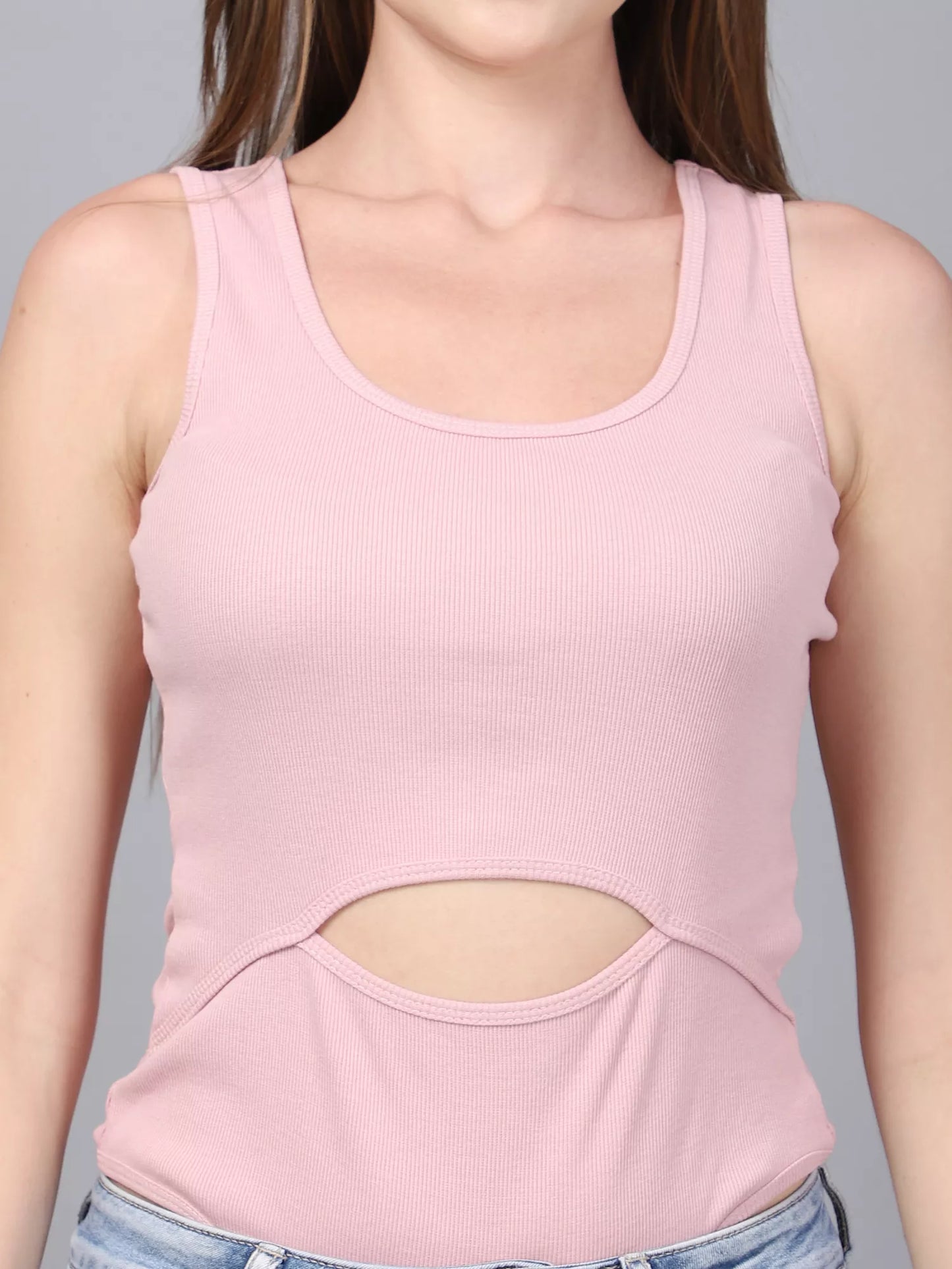 Pink Moon Cutout Bodysuit
