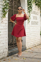 Velvet Rose Mini Dress