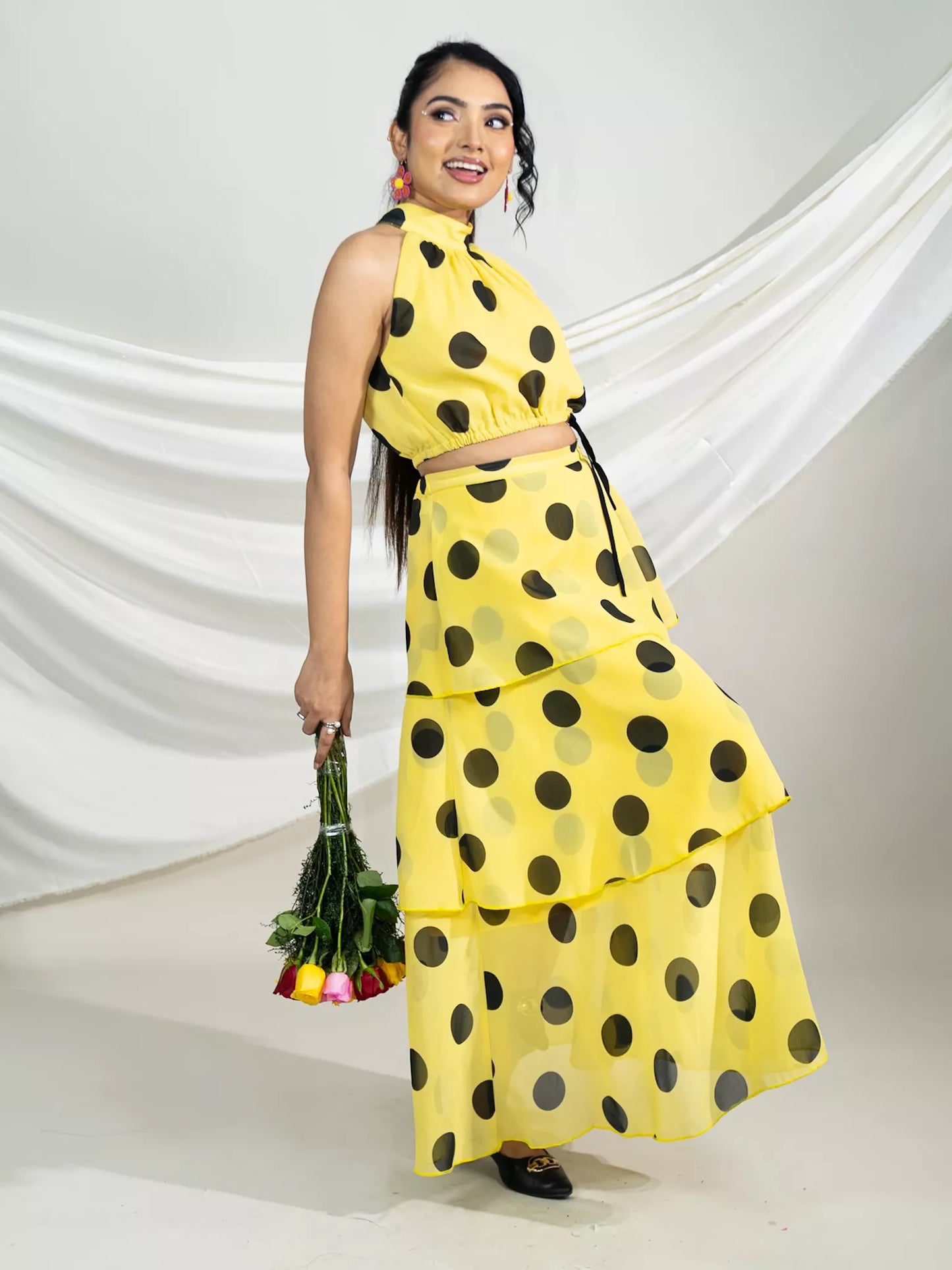 Retro -Chic Flounce Co-ord Set