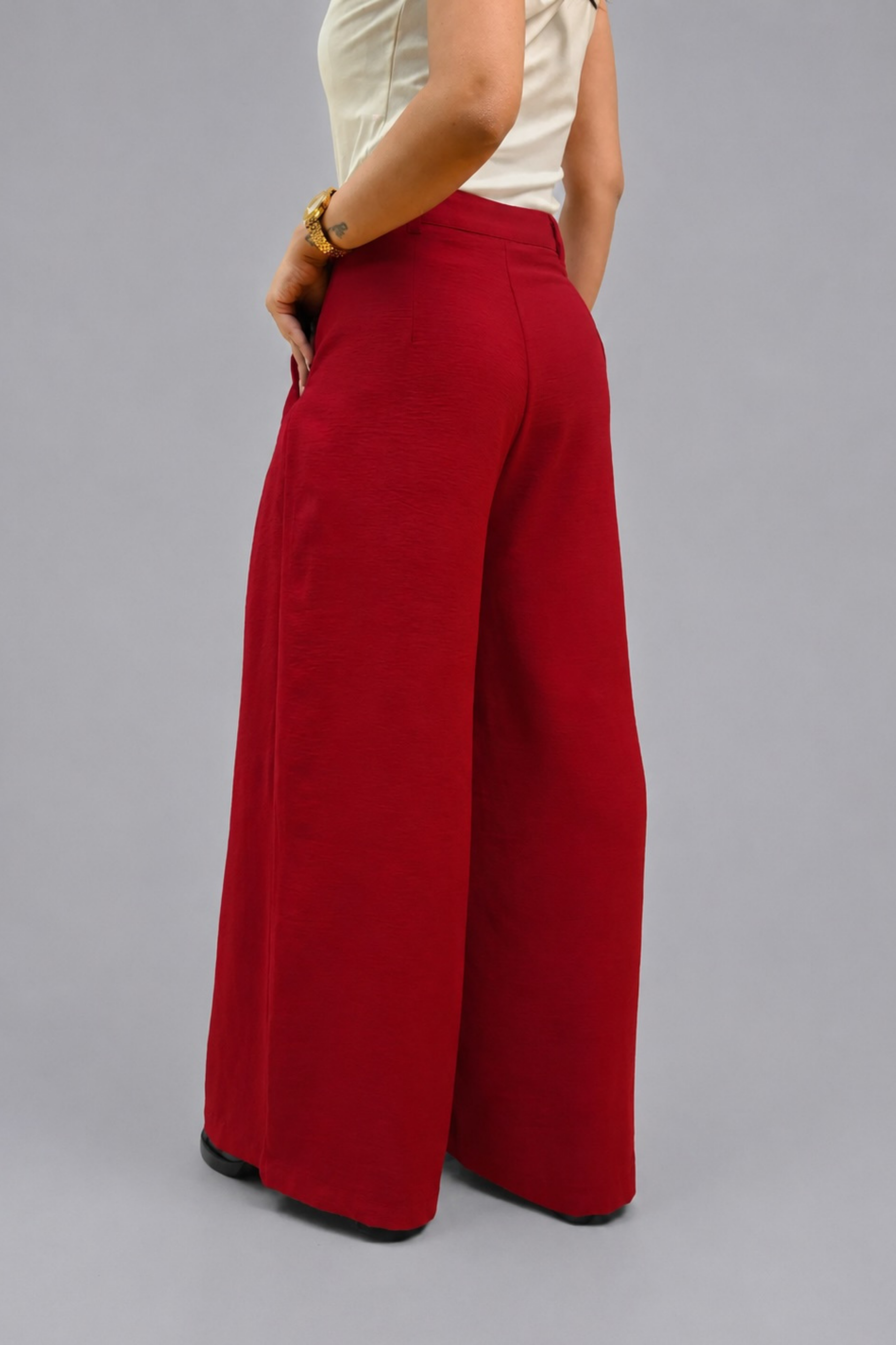 Paisley Satin Top & Front-Pleated Trouser Co-ord Set