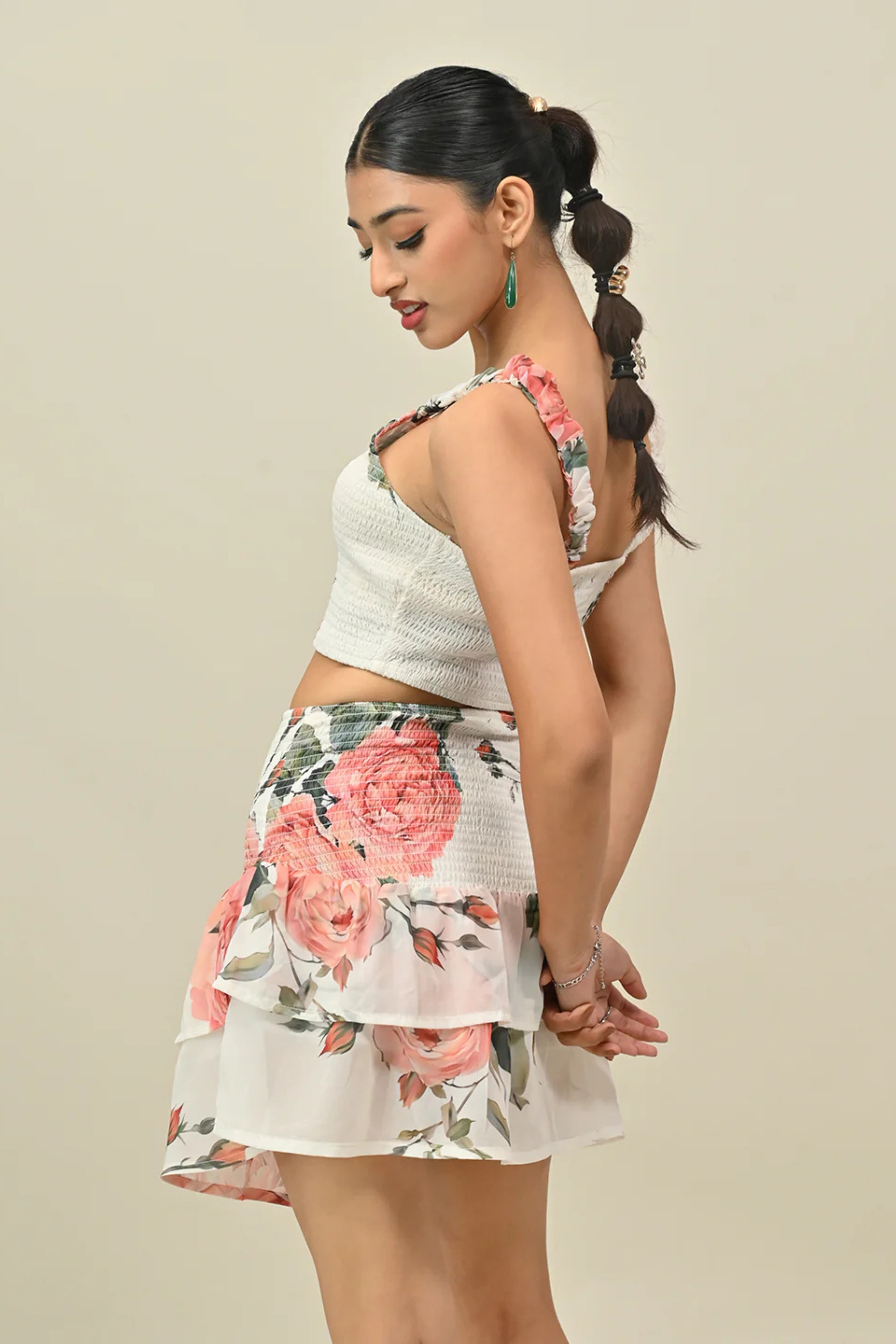 White Printed Co-Ord Set