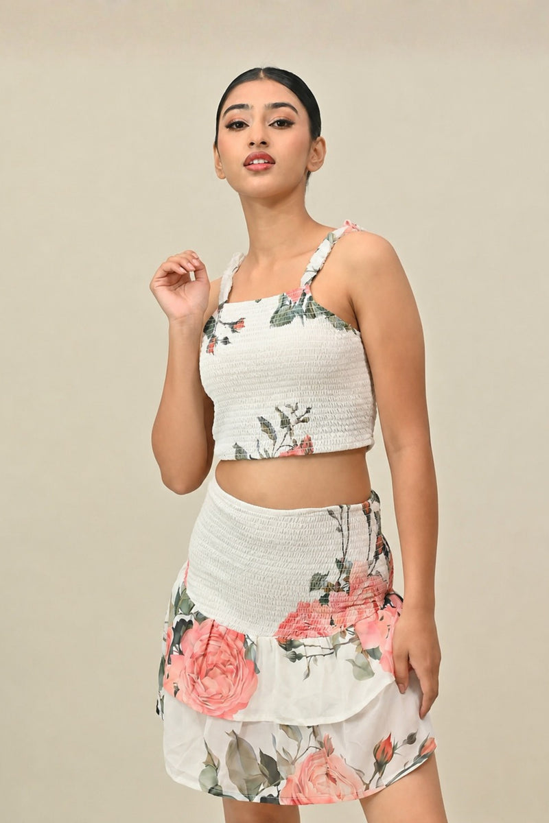 White Printed Co-Ord Set