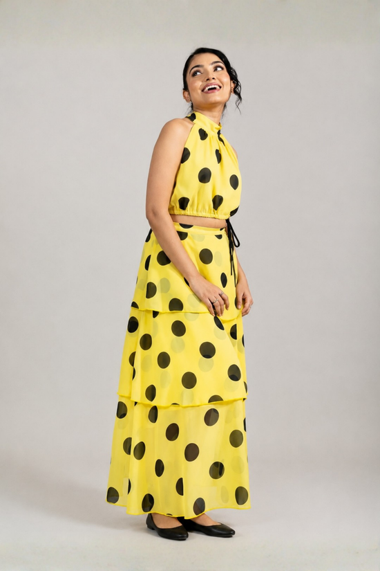 Retro -Chic Flounce Co-ord Set
