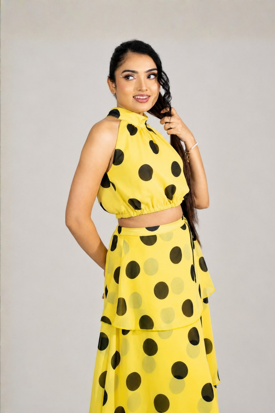 Retro -Chic Flounce Co-ord Set