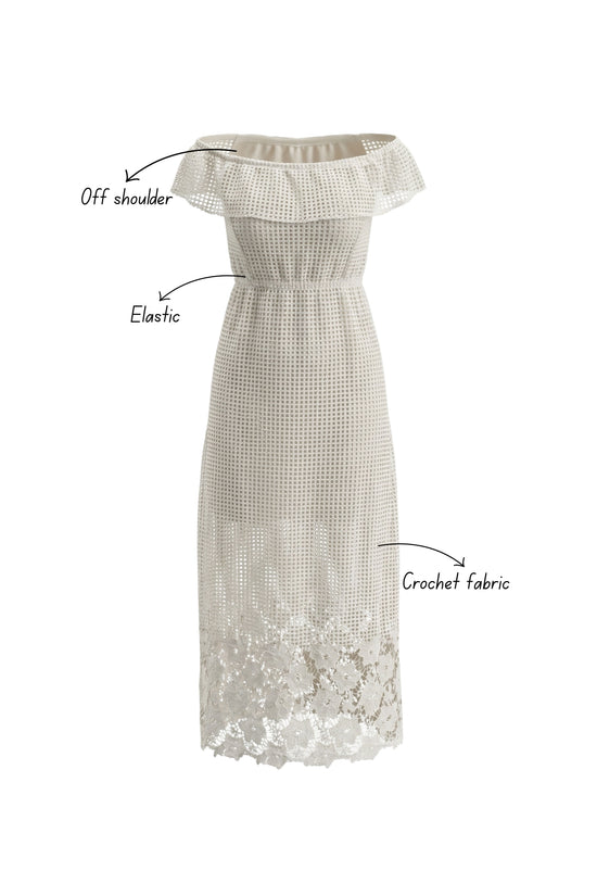 Island Glow Off-Shoulder Dress