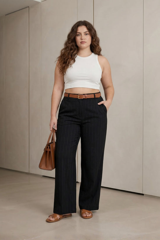 Black Straight Fit Pants