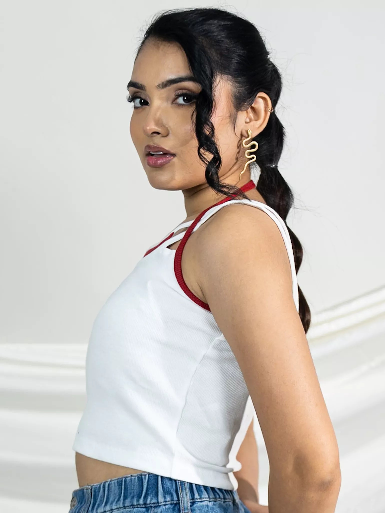 White Double Strap Tank Top