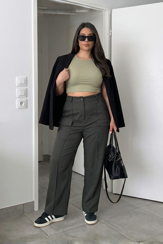 Black Pocket Pants