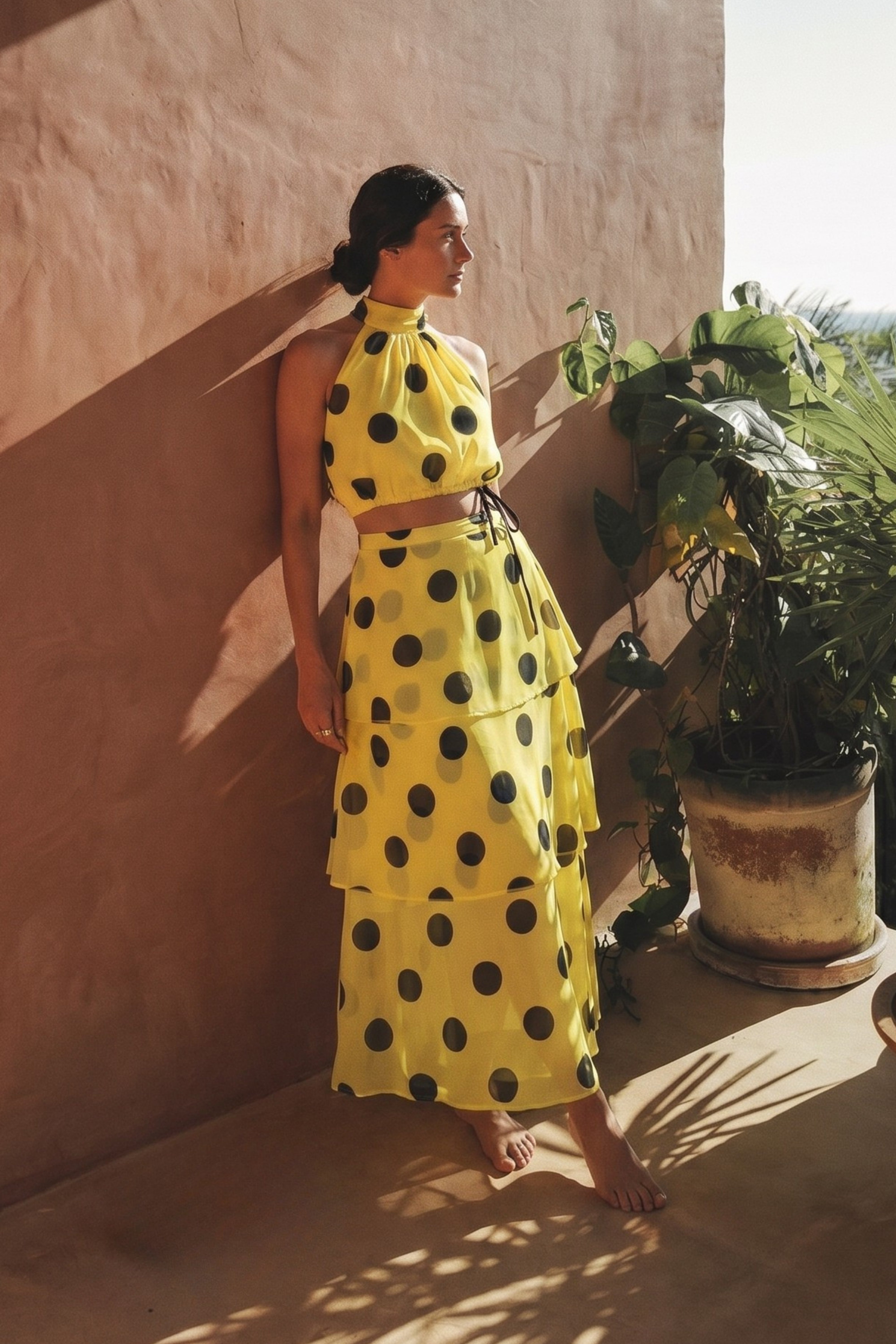 Retro -Chic Flounce Co-ord Set