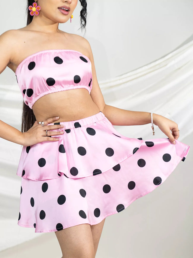 Playful Pink Polka Co-ord set Main Image
