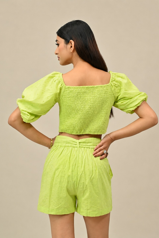 Green Schiffli Co-Ord Set