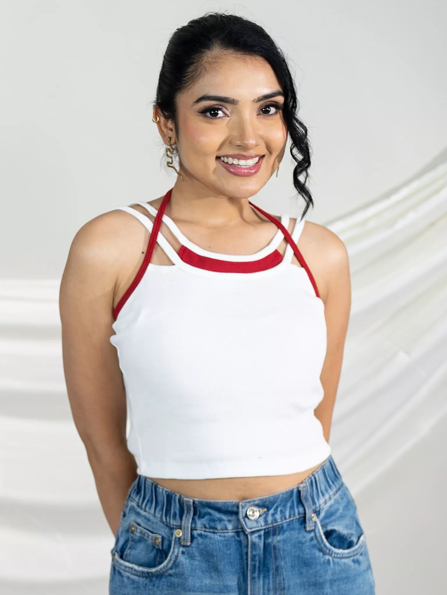 White Double Strap Tank Top