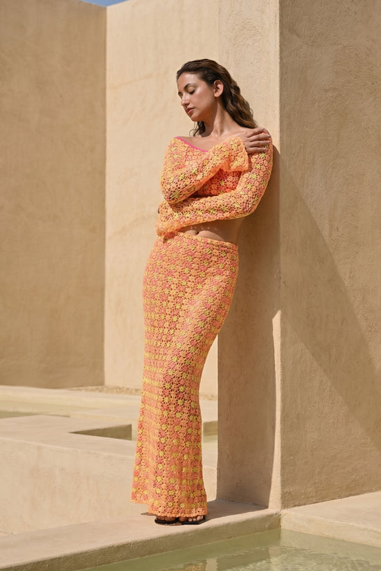 Sunset Bloom Lace Co-ord Set