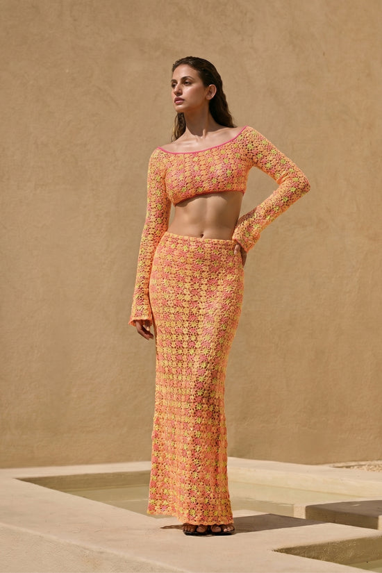 Sunset Bloom Lace Co-ord Set
