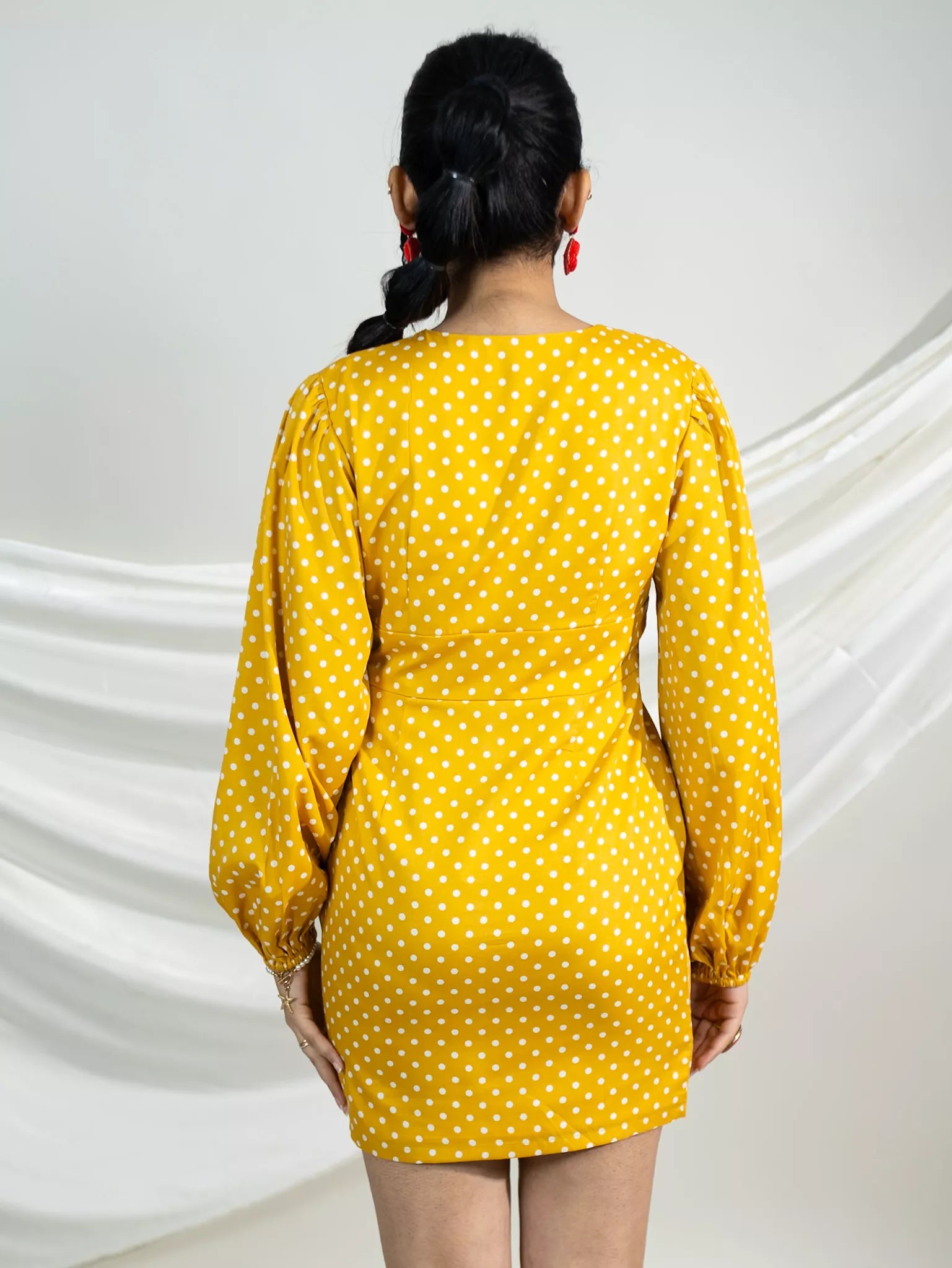 Mustard Muse V-neck Bodycon Dress