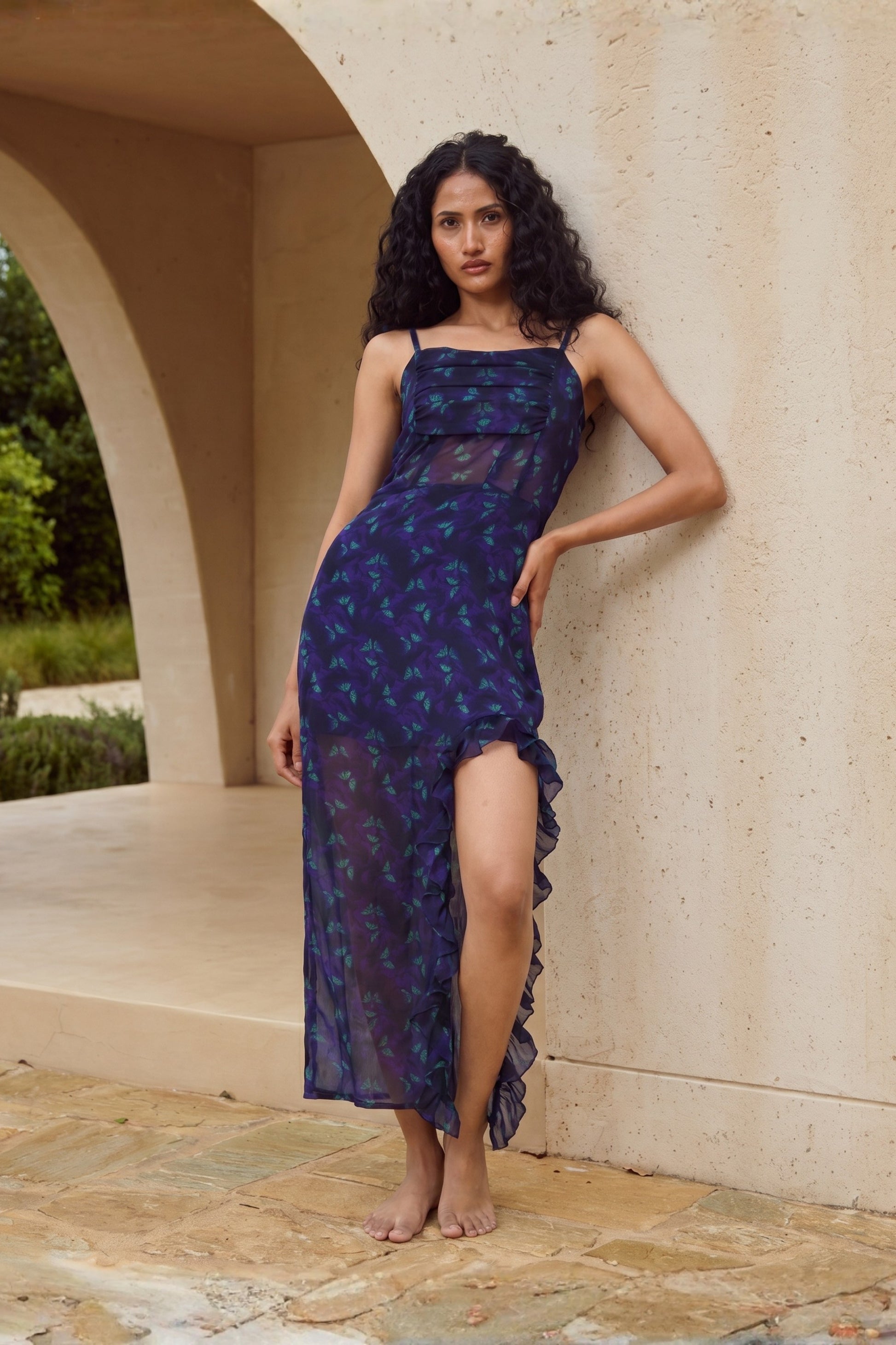 Midnight Butterfly Mesh Dress