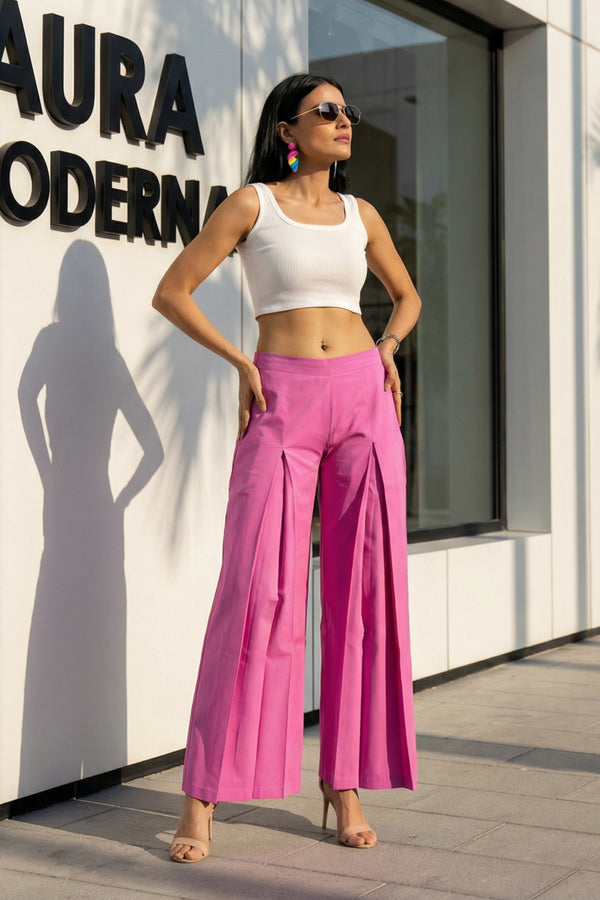 Pink Pleated Pant