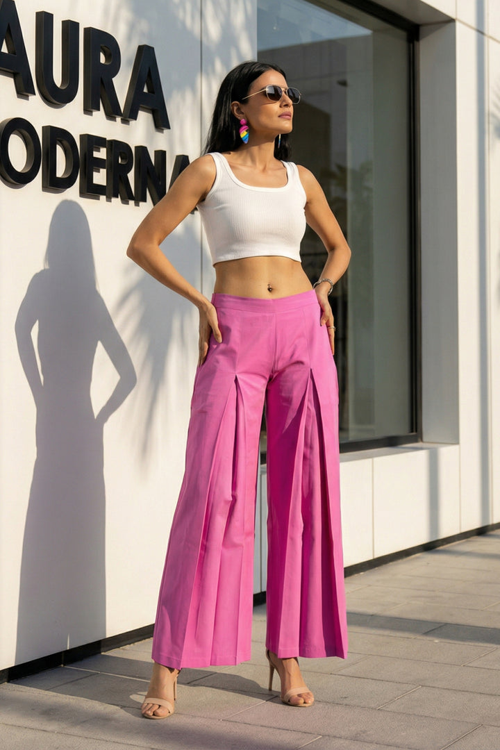 Pink Pleated Pant