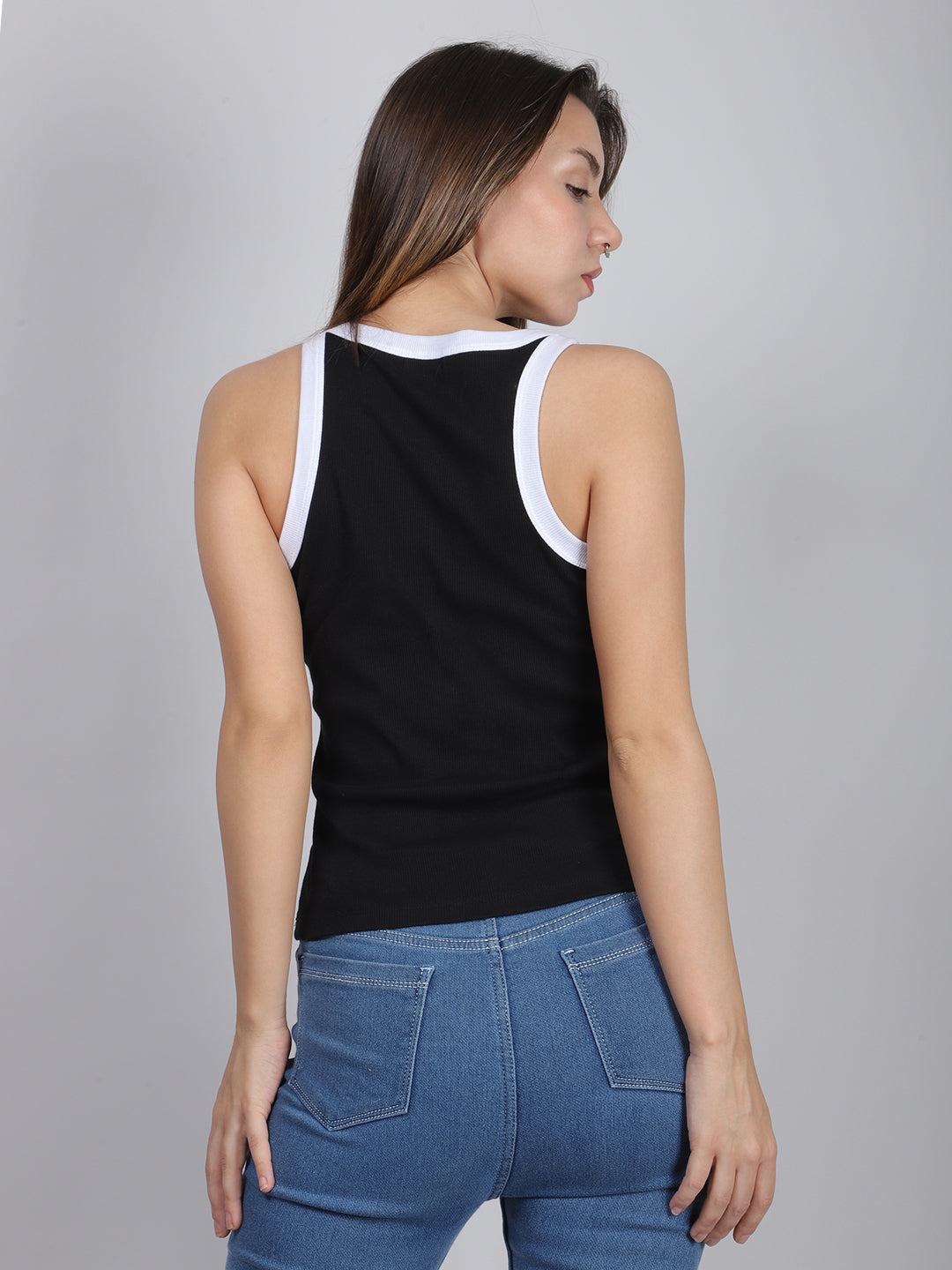 Black Rib Tank Top