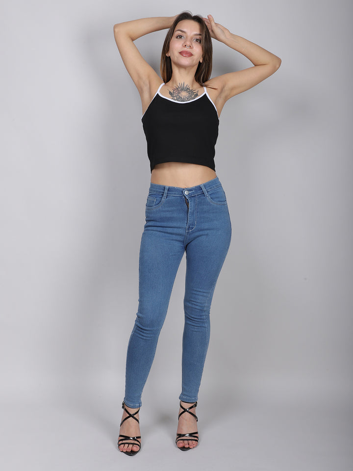 Black Rib Tank Top