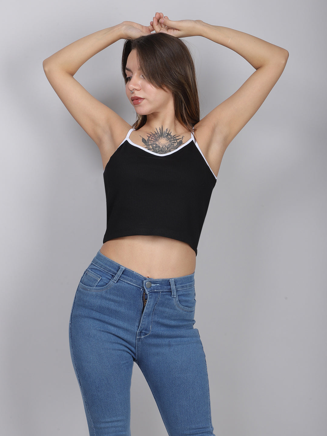 Black Rib Tank Top