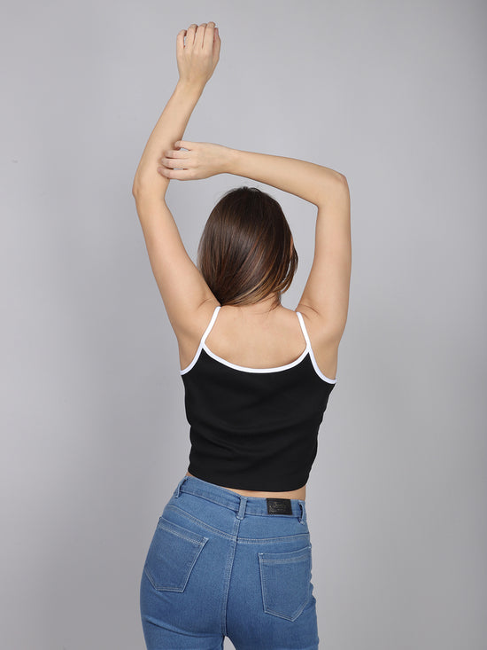 Black Rib Tank Top