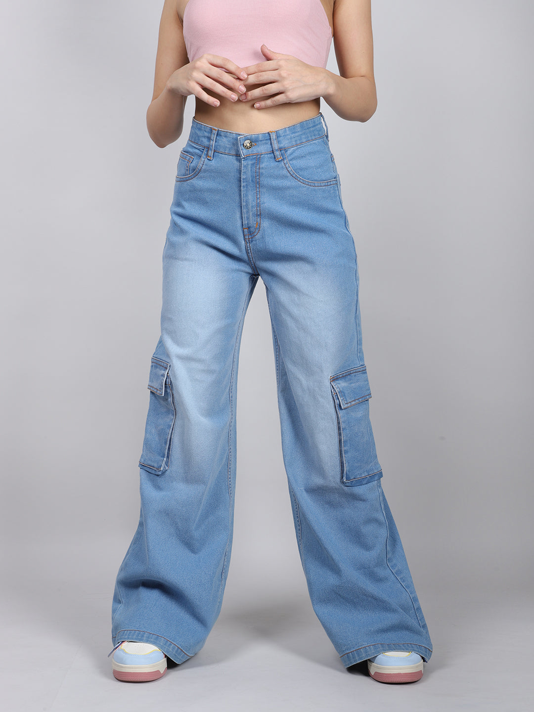 Straight Fit Multi Pocket Jeans