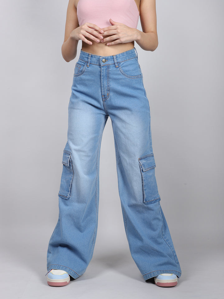 Straight Fit Multi Pocket Jeans