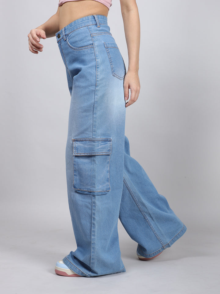 Straight Fit Multi Pocket Jeans