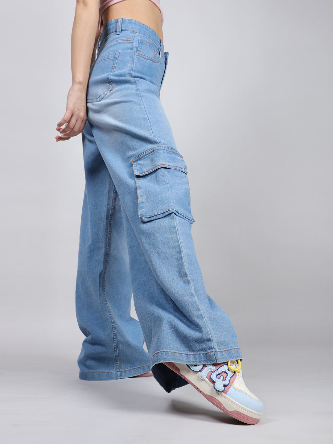 Straight Fit Multi Pocket Jeans